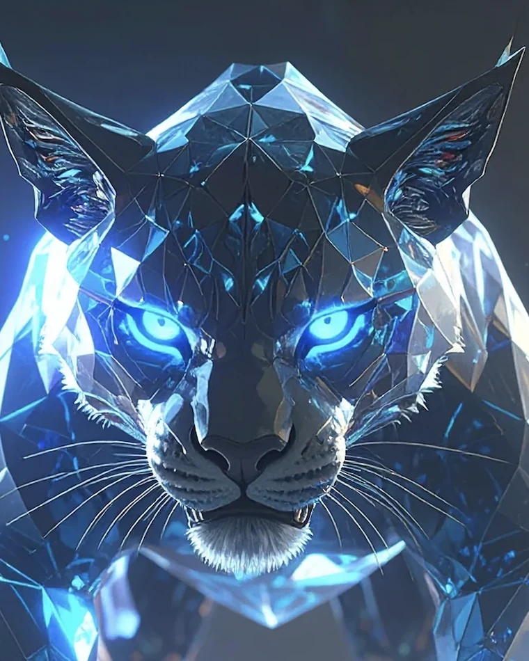 Crystalline creature Guardian with glowing eyes — Based Guardians character concept art