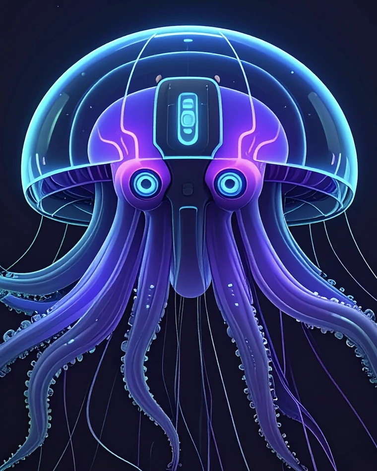 Bioluminescent jelly Guardian — Based Guardians character concept art