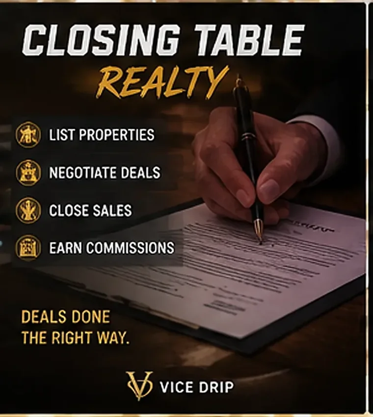 Vice Drip Realty — FiveM roleplay system