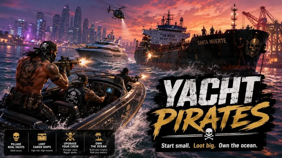 Yacht Pirates — Vice Drip FiveM key art